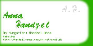 anna handzel business card